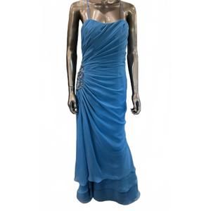 NEW VM COLLECTION women's sweetheart gown in marine blue